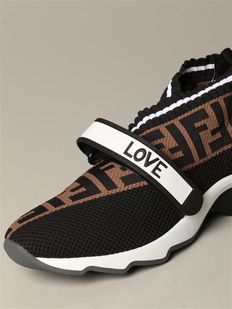 all black fendi sneakers|fendi black sneakers women's.